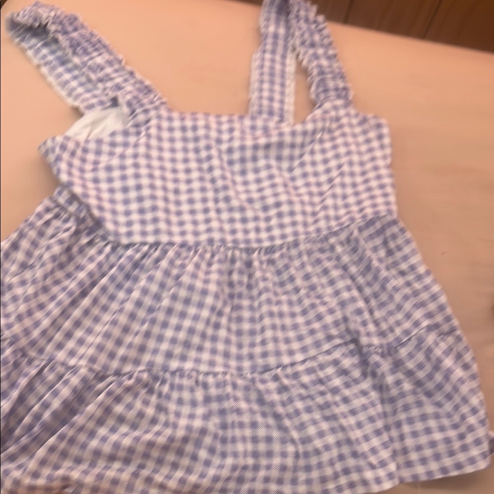SO Light Blue and White Top